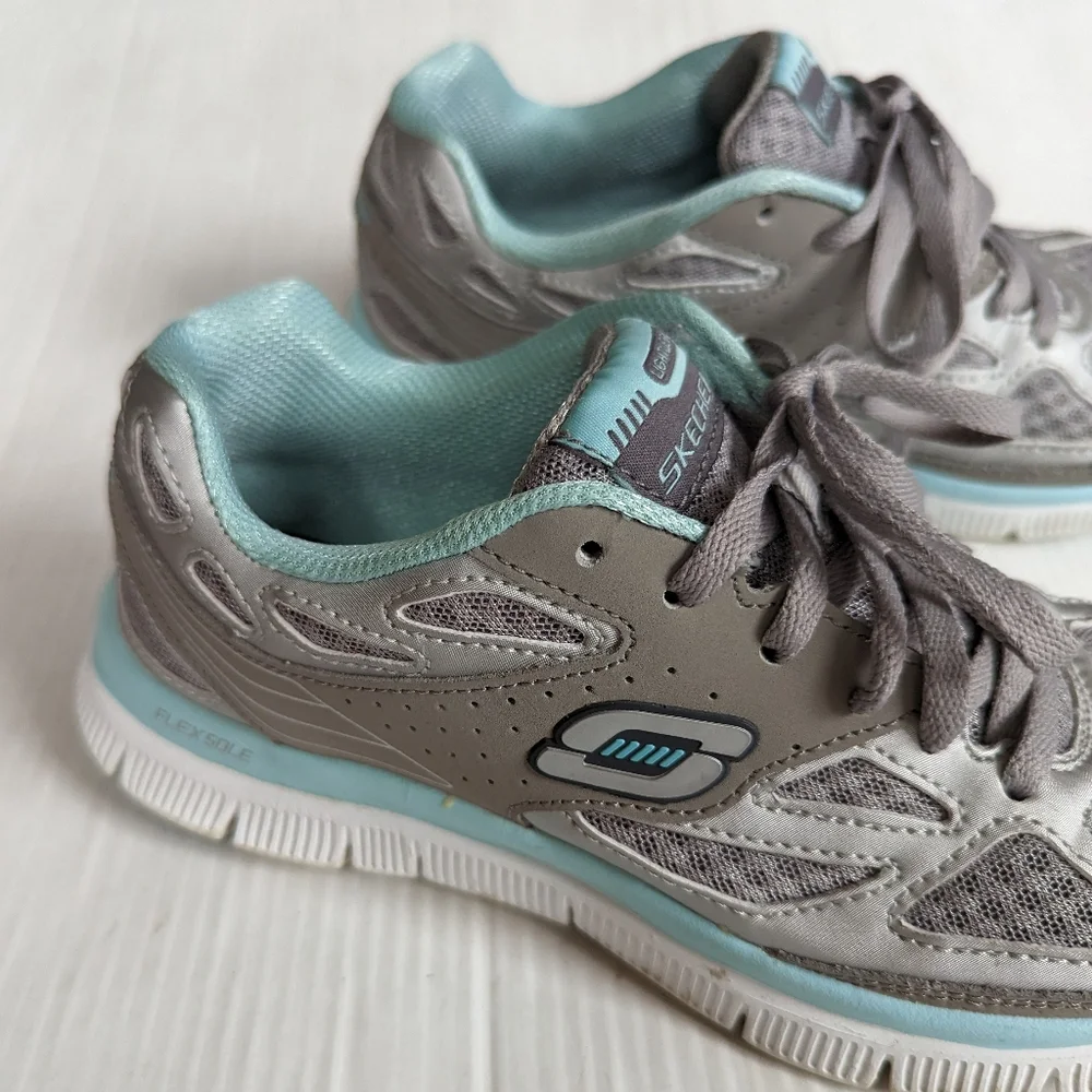 SKECHERS Flex Appeal Align 3.0 lightweight sneakers gray blue running shoes